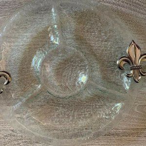Vintage  Circle plate with dividers Also With Some